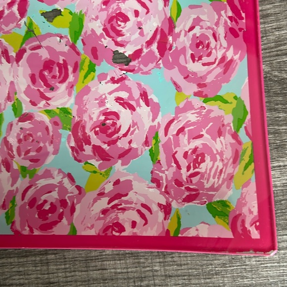 Lilly Pulitzer 12 x 8 First Impression Floral Trinket Tray Roses Jewelry Tray - Picture 6 of 17
